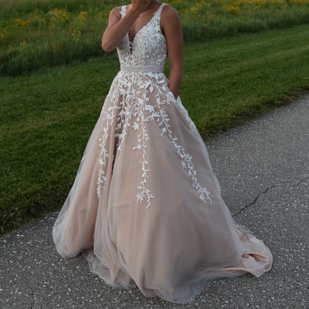 This is a designer dress that retails for $500-$600. It is in perfect condition.